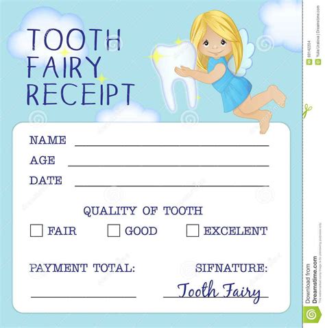 free printable tooth fairy receipt|free tooth fairy note printable.